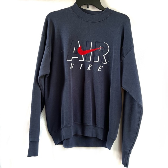 Nike Other - Nike Air Embroidered Navy Crewneck - Large